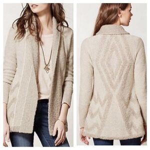 Anthropologie Angel of the North Equinox Wool Blend Boucle Cardigan